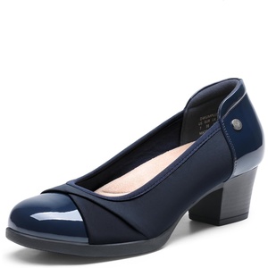 image:imageDREAM PAIRS Womens Pumps Low Chunky Block Closed Toe Shoes Work Comfortable Heels Round Toe DressNavy