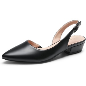 image:imageDREAM PAIRS Womens Slingback Kitten Low Block Heels Closed Pointed Toe Ankle Strap Elegant Dressy Pumps Wedding Party Dress Shoes for WomenBlack