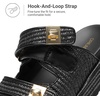 image:imageDREAM PAIRS Platform Sandals Women Raffia Espadrilles Summer Comfortable Wedge Sandals Beach Vacation Adjustable Buckle Cute Slide SandalsBlack