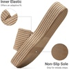image:imageDREAM PAIRS Women Platform Slides Sandals Espadrilles Slip On Low Wedge Summer Open Toe Bohemia Dressy Beach Vacation ShoesTaupe
