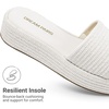image:imageDREAM PAIRS Women Platform Slides Sandals Espadrilles Slip On Low Wedge Summer Open Toe Bohemia Dressy Beach Vacation ShoesWhite