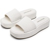 image:imageDREAM PAIRS Women Platform Slides Sandals Espadrilles Slip On Low Wedge Summer Open Toe Bohemia Dressy Beach Vacation ShoesWhite