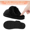 image:imageDREAM PAIRS Womens House Slippers Indoor Fuzzy Fluffy Furry Cozy Home Bedroom Comfy Winter Cute Warm Outdoor Shoes FuzzyEasyBlack