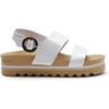 image:imageDREAM PAIRS Womens Orthopedic Arch Support Platform Sandals Comfortable Cork Insole Low Wedges Sandals Flatform Summer Dress Shoes Cute Buckle Wedges for BeachWhite