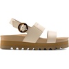 image:imageDREAM PAIRS Womens Orthopedic Arch Support Platform Sandals Comfortable Cork Insole Low Wedges Sandals Flatform Summer Dress Shoes Cute Buckle Wedges for BeachBeige