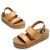 image:imageDREAM PAIRS Womens Orthopedic Arch Support Platform Sandals Comfortable Cork Insole Low Wedges Sandals Flatform Summer Dress Shoes Cute Buckle Wedges for BeachNatural