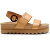 image:imageDREAM PAIRS Womens Orthopedic Arch Support Platform Sandals Comfortable Cork Insole Low Wedges Sandals Flatform Summer Dress Shoes Cute Buckle Wedges for BeachNatural