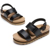 image:imageDREAM PAIRS Womens Orthopedic Arch Support Platform Sandals Comfortable Cork Insole Low Wedges Sandals Flatform Summer Dress Shoes Cute Buckle Wedges for BeachBlack