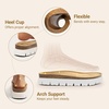 image:imageDREAM PAIRS Womens Platform Sandals Wedge Chunky Heel Slipon Comfort Slides with Arch Support Cork Footbed Adjustable Buckle Summer Slide SandalsBeige