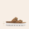 image:imageDREAM PAIRS Womens Platform Sandals Wedge Chunky Heel Slipon Comfort Slides with Arch Support Cork Footbed Adjustable Buckle Summer Slide SandalsBrown