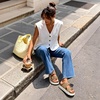 image:imageDREAM PAIRS Womens Platform Sandals Wedge Chunky Heel Slipon Comfort Slides with Arch Support Cork Footbed Adjustable Buckle Summer Slide SandalsTaupe