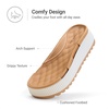 image:imageDREAM PAIRS Womens Platform Slip on Adjustable Sandals Lightweight Comfortable NonSlip Vacation Beach Chunky Open Toe Wedges for Summer Waterproof Shoes 2026White