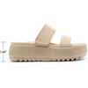 image:imageDREAM PAIRS Womens Platform Slip on Adjustable Sandals Lightweight Comfortable NonSlip Vacation Beach Chunky Open Toe Wedges for Summer Waterproof Shoes 2026Nude
