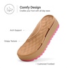 image:imageDREAM PAIRS Womens Platform Slip on Adjustable Sandals Lightweight Comfortable NonSlip Vacation Beach Chunky Open Toe Wedges for Summer Waterproof Shoes 2026Camel