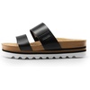 image:imageDREAM PAIRS Womens Platform Wedge Sandals with Arch Support Comfortable Beach Slipon Flat Sandals Casual 2Strap Cork Cushion Slides for WomenBlack