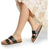 image:imageDREAM PAIRS Womens Platform Wedge Sandals with Arch Support Comfortable Beach Slipon Flat Sandals Casual 2Strap Cork Cushion Slides for WomenBlack