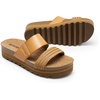 image:imageDREAM PAIRS Womens Platform Wedge Sandals with Arch Support Comfortable Beach Slipon Flat Sandals Casual 2Strap Cork Cushion Slides for WomenNaturalpu