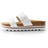 image:imageDREAM PAIRS Womens Platform Wedge Sandals with Arch Support Comfortable Beach Slipon Flat Sandals Casual 2Strap Cork Cushion Slides for WomenWhite