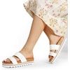 image:imageDREAM PAIRS Womens Platform Wedge Sandals with Arch Support Comfortable Beach Slipon Flat Sandals Casual 2Strap Cork Cushion Slides for WomenWhite