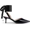 image:imageDREAM PAIRS Womens Slingback Lace Up Kitten Low Heel Closed Toe Ankle Strap Heels Pointed Toe Strappy Pumps Shoes Party Wedding Dress ShoesBlack