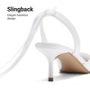 image:imageDREAM PAIRS Womens Slingback Lace Up Kitten Low Heel Closed Toe Ankle Strap Heels Pointed Toe Strappy Pumps Shoes Party Wedding Dress ShoesWhite