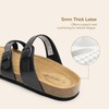 image:imageDREAM PAIRS Womens Thong Slide Sandals with Cork Footbed Open Toe Adjustable Slip On Slippers Comfort Flat Sandals for SummerBlack