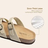 image:imageDREAM PAIRS Womens Thong Slide Sandals with Cork Footbed Open Toe Adjustable Slip On Slippers Comfort Flat Sandals for SummerNatural