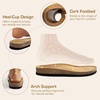 image:imageDREAM PAIRS Womens Thong Slide Sandals with Cork Footbed Open Toe Adjustable Slip On Slippers Comfort Flat Sandals for SummerNatural