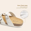 image:imageDREAM PAIRS Womens Thong Slide Sandals with Cork Footbed Open Toe Adjustable Slip On Slippers Comfort Flat Sandals for SummerWhite