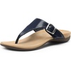 image:imageDREAM PAIRS Orthotic Thong Sandals for Women Arch Support Flip Flops Comfortable Lightweight Slip On Sandals for Walking Casual Summer Everyday WearNavypu