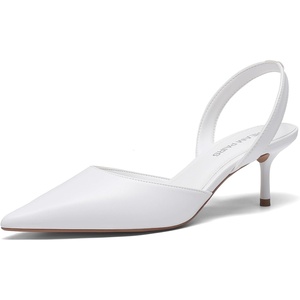 image:imageDREAM PAIRS Womens Slingback Lace Up Kitten Low Heel Closed Toe Ankle Strap Heels Pointed Toe Strappy Pumps Shoes Party Wedding Dress ShoesWhite