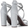 image:imageDREAM PAIRS 4 inch High Heels for Women Chunky Block Cross Strap Open Toe Dress Sandals for Wedding Bridal Evening Homecoming PromSilver