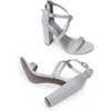 image:imageDREAM PAIRS 4 inch High Heels for Women Chunky Block Cross Strap Open Toe Dress Sandals for Wedding Bridal Evening Homecoming PromSilver