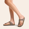 image:imageDREAM PAIRS Arch Support Thong Sandals for Women Casual Leather Flip Flops Dressy Slides with Soft Cork Footbed Adjustable Strap for Summer Beach VacationBrown