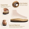 image:imageDREAM PAIRS Arch Support Thong Sandals for Women Casual Leather Flip Flops Dressy Slides with Soft Cork Footbed Adjustable Strap for Summer Beach VacationBrown
