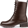 image:imageDREAM PAIRS Laceup Combat Boots Midcalf Military Winter Boot for WomenBrownPu