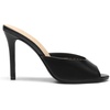 image:imageDREAM PAIRS Mule Heels for Women High Heels Stiletto Open Round Peep Toe Mules Sandals Slip on Dress Shoes 2026 Sexy Heeled for Party Dressy Prom WeddingBlackpu