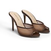 image:imageDREAM PAIRS Mule Heels for Women High Heels Stiletto Open Round Peep Toe Mules Sandals Slip on Dress Shoes 2026 Sexy Heeled for Party Dressy Prom WeddingBrown
