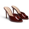 image:imageDREAM PAIRS Mule Heels for Women High Heels Stiletto Open Round Peep Toe Mules Sandals Slip on Dress Shoes 2026 Sexy Heeled for Party Dressy Prom WeddingBurgundy