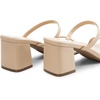 image:imageDREAM PAIRS Sandal Heels for Women Low Square Open Toe Block Chunky Heels Slip On Slides Mules for Party Homecoming DailyNude
