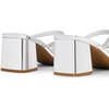 image:imageDREAM PAIRS Sandal Heels for Women Low Square Open Toe Block Chunky Heels Slip On Slides Mules for Party Homecoming DailyShiny Silver