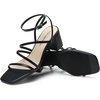 image:imageDREAM PAIRS Womens Block Heels 2 inch Strappy Square Toe Dressy Chunky Low Heeled Sandals for Party Wedding EveningBlackpu