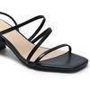 image:imageDREAM PAIRS Womens Block Heels 2 inch Strappy Square Toe Dressy Chunky Low Heeled Sandals for Party Wedding EveningBlackpu