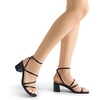 image:imageDREAM PAIRS Womens Block Heels 2 inch Strappy Square Toe Dressy Chunky Low Heeled Sandals for Party Wedding EveningBlackpu