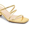 image:imageDREAM PAIRS Womens Block Heels 2 inch Strappy Square Toe Dressy Chunky Low Heeled Sandals for Party Wedding EveningGoldmetallic