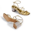 image:imageDREAM PAIRS Womens Block Heels 2 inch Strappy Square Toe Dressy Chunky Low Heeled Sandals for Party Wedding EveningGoldrhinestone
