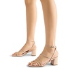 image:imageDREAM PAIRS Womens Block Heels 2 inch Strappy Square Toe Dressy Chunky Low Heeled Sandals for Party Wedding EveningNudepu
