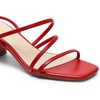 image:imageDREAM PAIRS Womens Block Heels 2 inch Strappy Square Toe Dressy Chunky Low Heeled Sandals for Party Wedding EveningRedpu