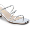 image:imageDREAM PAIRS Womens Block Heels 2 inch Strappy Square Toe Dressy Chunky Low Heeled Sandals for Party Wedding EveningSilvermetallic