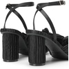 image:imageDREAM PAIRS Womens Bow Knot Heeled Sandals Low Chunky Heels Open Toe Ankle Strap Slingback Dress Shoes for Wedding Bridal PartyBlack